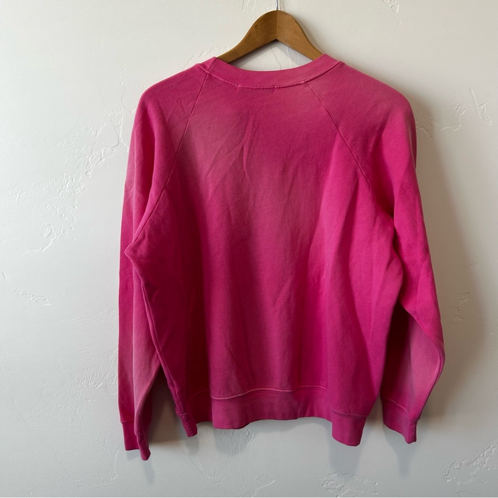 NEW Daydreamer New York State Green Velvet Pink Pullover Crew Neck Size Medium - Picture 8 of 8